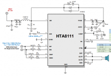 HTA8111  18W內(nèi)置升壓單聲道D類音頻功放